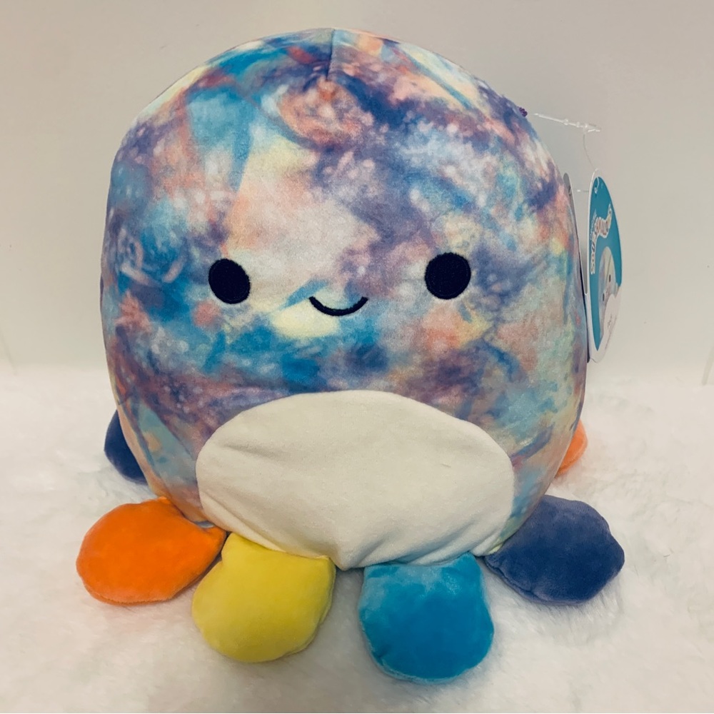 Squishmallow Pedi Octopus 🐙, Rainbow Tie Dye, BoxLunch, Imported 🇺🇸, 8” New